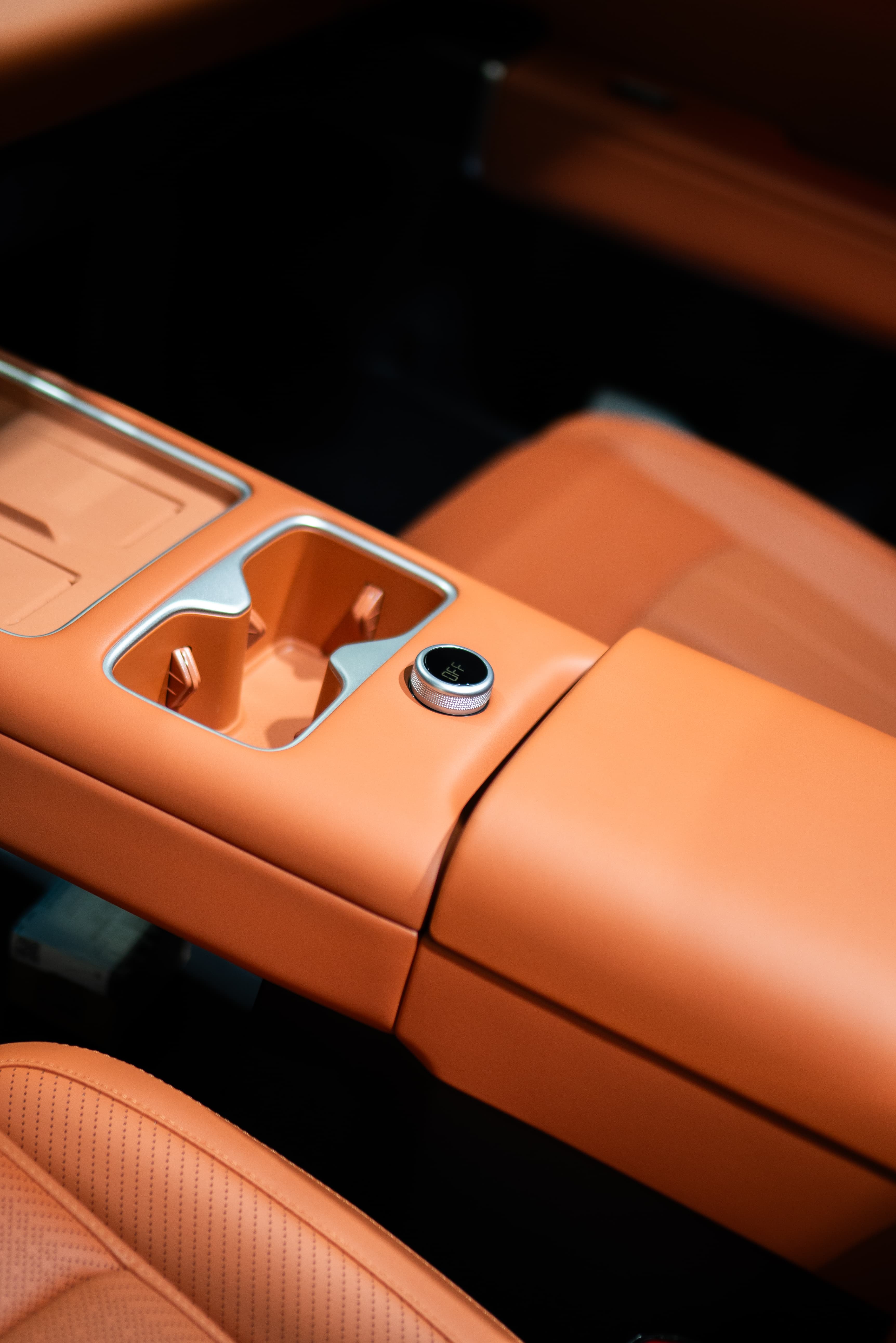Luxury vehicle interior console detail after detailing at ASV Phantom Dubai