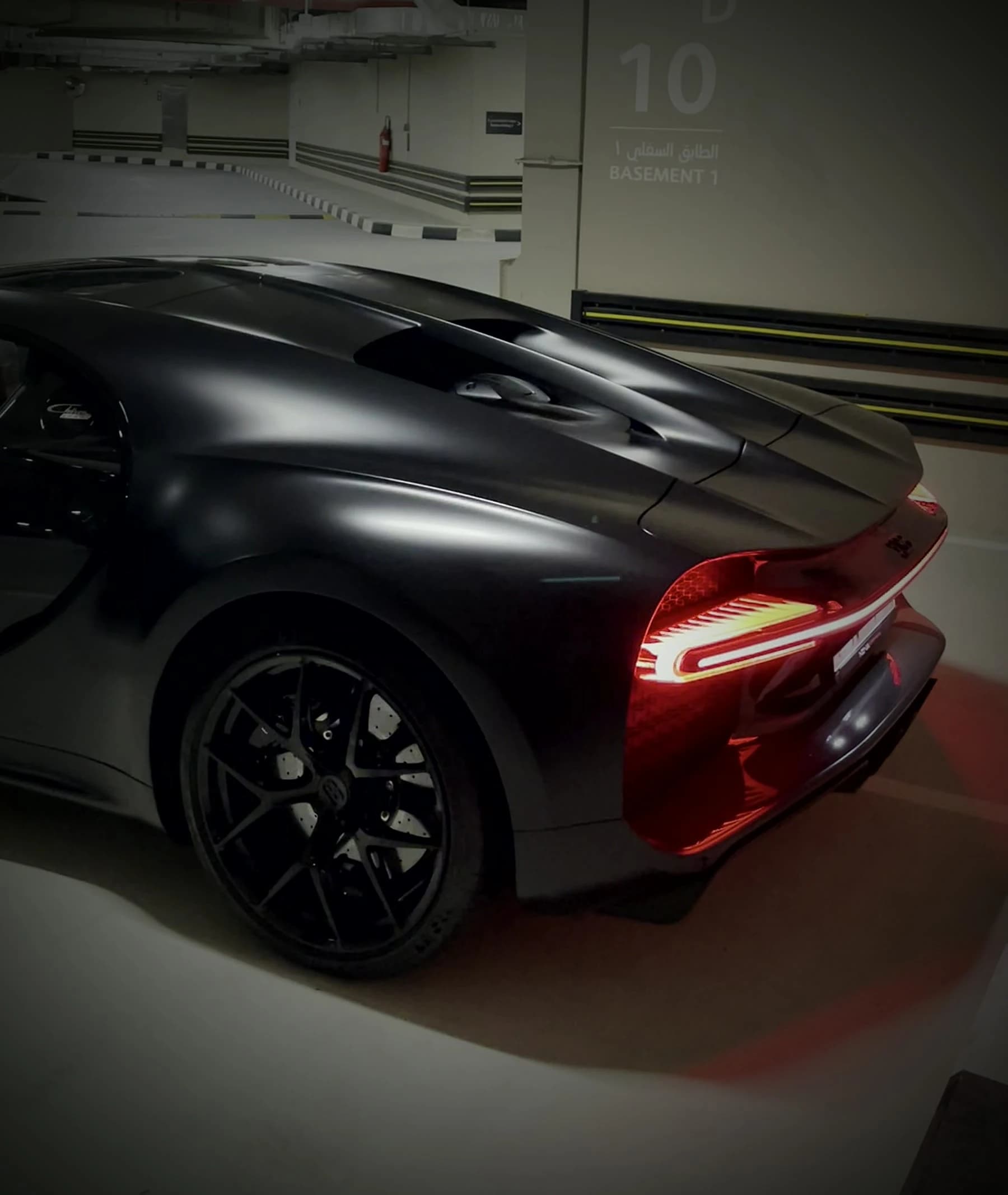 Matte paint protection film on a Bugatti Chiron at ASV Phantom Dubai