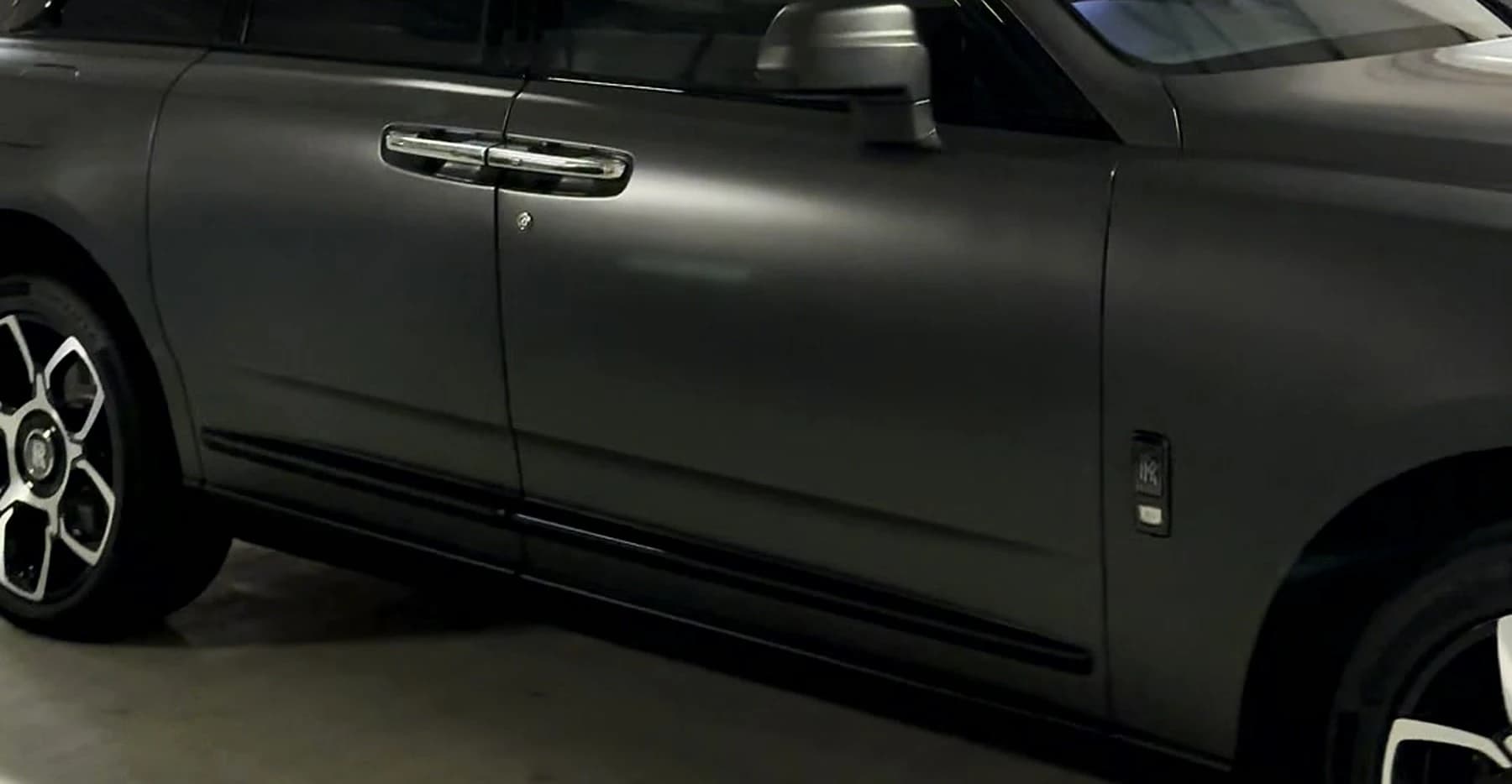Matte Ppf Rolls Royce Door Panel Satin Finish — Matte PPF at ASV Phantom Dubai