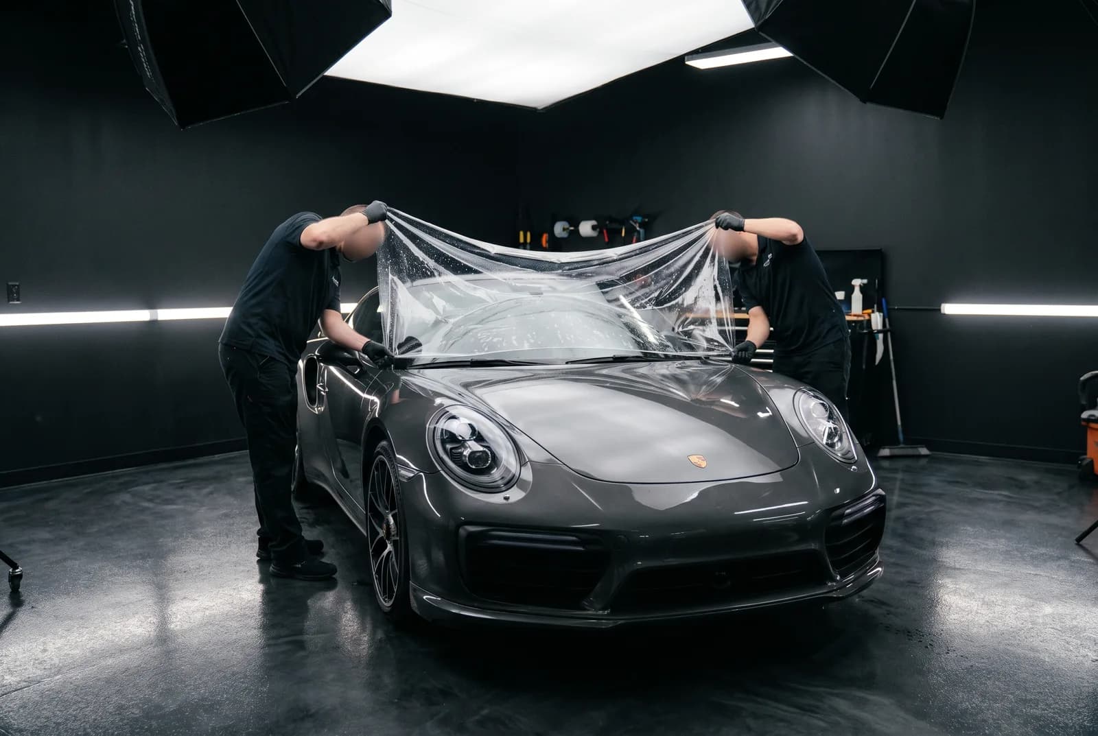 01 Dynotop Film Laid Over Windshield — Windshield Protection at ASV Phantom Dubai